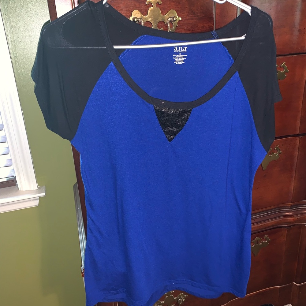 Royal Blue Flowy Top - Picture 2 of 2